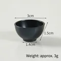 3cm mini dollhouse plastic bowl model with dimensions 3x1.5cm and 3g weight - 3cm Black Bowl (with Hole)
