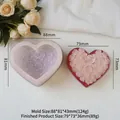 Woven heart and rose texture silicone candle mold with finished red rose heart sample - Woven Heart Rose E ZL-908