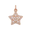 Rose gold five-pointed star pendant with inlaid zircons and integrated hanging ring - Star Charm / M602695-Rose Gold
