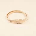 Elegante cintura a molla in metallo dorato con fibbia a foglia per abiti da donna - Oro