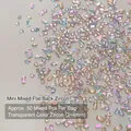 Mix of iridescent mini 2-4mm flatback zircon stones for crystal nail art decoration - Crystal AB Mini Mixed Flatback Zircon