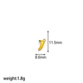 Detailed view of banana pendant dimensions showing 11.5mm height and 1.8g weight - Yellow Banana (TP018)