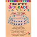 Colorful Mama and Mini beaded bracelets set for 3rd Grade back to school gift - 3rd Grade Card