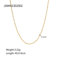 Detalle de cadena de serpiente dorada con cuentas, medidas 40+6cm y peso de 3,22g - Cadena de serpiente con cuentas / Dorado