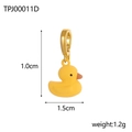 Dettaglio del piccolo ciondolo a papera gialla con dimensioni 1,5 cm x 1,0 cm e peso 1,2 g - Ciondolo Anatra Gialla / Giallo