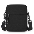 Universal black casual crossbody chest bag for outdoor travel with adjustable strap - Black