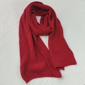 Soft solid red imitation cashmere scarf for men and women autumn winter warmth accessory - Burgundy