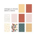 50 sheets of retro Korean style decorative paper for scrapbooking in 10 unique patterns - Raspberry Cheese