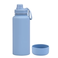 1L light blue matte insulated sport water bottle with anti-slip silicone base sleeve - 1 L / Mist Blue - Sport