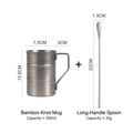 Camping Retro Cup + Stirring Spoon Silver Gray
