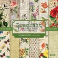 6-inch floral scrapbook paper pad with 24 sheets of 160gsm vintage pattern cardstock - 22008 24 Images