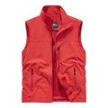 Men's red outdoor quick-dry fishing vest with zipper pockets and mesh lining - M / Red