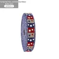 3.8cm wide American flag style linen ribbon with star print in red white and blue - 3.8cm Width Red Blue Burlap Red Blue White Star Ribbon