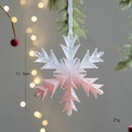 Pink and white gradient snowflake ornament for Christmas tree decor, 11.5cm resin pendant - Small Snowflake