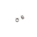 Pair of polished stainless steel spacer beads with center holes for DIY jewelry making - Round Tube Style (mp328) / Steel