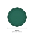 Set de table en silicone vert foncé avec dentelle rétro, taille moyenne de 165mm de diamètre - Moyen / 16.5cm de Diamètre / Vert Vintage