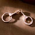 Elegante anillo para bufanda con diseño de bocado de caballo en acabado oro rosa - Oro rosa