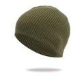 Klassische armee-grüne Strickmütze für Herren und Damen für Winterwärme und Freizeitoutfit - Armeegrün