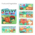 Libretto in stoffa My Orchard per neonati con frutta colorata e tessuto morbido sensoriale - Frutta e Verdura (JL554)