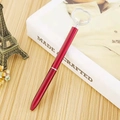 Stylo bille élégant en métal rouge orné d'un grand cristal facetté en forme de cœur - 1.0mm / Bordeaux