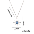 Collana a stella d'argento con ciondolo in zircone blu e specifiche dettagliate sulle dimensioni - Color Acciaio
