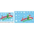 Christmas snowman and tree window static stickers set, 20x30cm layout with 17 pieces - New Model 1-Snowman Tree