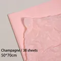 Champagne pink pearlescent tissue paper for flower wrapping, 38 sheets in 50x70cm size - Authentic Champagne Print 50*70 Cm / 38 Pieces; Better Wholesale Price For Whole Cases.