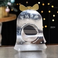 Silver bell-shaped Christmas gift bag with gold bow and Merry Christmas text 20cm - Christmas Bell Apple Box 5pcs/pack / 20x14.5cm / Silver