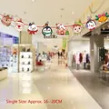 Christmas cartoon paper banner with Santa and reindeer motifs, single size 16-20cm - Z45-Party Animals Style