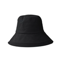 Classic black cotton bucket hat with geometric diagonal stitching on white background - M (56-58cm) / Black