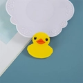 Cute yellow duck acrylic brooch with orange beak and black eyes for backpack decor - Little Yellow Duck
