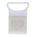 White kitchen onion holder with stainless steel tines and a heart-shaped design - PP Handle / White