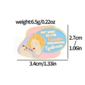 Pink and blue creative makeup metal brooch with humorous eyebrow quote and gold trim - Eyebrow Drawing Scene Style (XZ2460-9)
