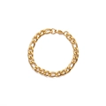 Hip hop Figaro link bracelet in gold finish stainless steel for men and women - 7.5MM Width / 21cm / Gold