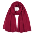 Deep red wrinkled cotton linen rectangular scarf draped on a clean white background - 180*85CM / Burgundy