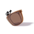 Foldable brown sunglasses for women with UV protection and compact lightweight design - Laurel Brown Clip-on