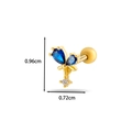Golden butterfly cartilage earring with blue drop-shaped stones and white zircon - 6# Blue & White Butterfly (Gold)