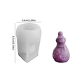 Silicone snowman candle mold set for Christmas DIY crafts, 8.5cm height, white and purple - Snowman with Woolen Hat