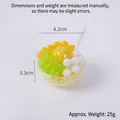 Miniature dessert bowl model with yellow ice cream and pearls, 4.2cm diameter size - Yellow Ice Cream Ball - Taro Ball Pearl Ice Bowl