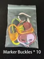 Set of 10 colorful plastic stitch markers for knitting in a transparent bag - 10pcs Knitting Stitch Markers