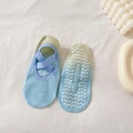 Non-slip yoga socks with light blue to green gradient and cross elastic straps - Elastic Band Style / Beige Gradient (Straps)