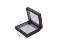 Black 7x7cm PE membrane jewelry display box for rings and necklaces with transparent film - Gift Box / 7cmx7cm