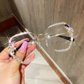 White Clear Lens Glasses (A06 Lingxiao 8816#)
