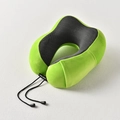 Cuscino da viaggio a U in memory foam verde e nero con coulisse regolabile per il collo - Verde Frutta