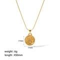 Détail du pendentif Scorpion plaqué or 18K avec serti diamant carré et étoile polaire - Scorpion (TN3177-7)