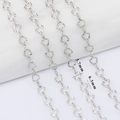 Silver stainless steel heart link chain DIY jewelry accessories 3.7mm and 6.3mm - Silver-Heart Hollow Link Chain 3.7x6.3mm (1M)