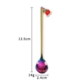 Cucchiaino da caffè arcobaleno in acciaio inox con campana di Natale e dimensioni - Cucchiaio Campanella in Acciaio Inossidabile Arcobaleno 410