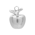 Polished silver apple pendant made of 304 stainless steel for DIY jewelry making - Silver