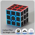 Professional 3x3 speed cube featuring carbon fiber texture stickers and color frame - 3x3 Carbon Fiber Texture