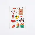 Christmas snowman and Santa Claus temporary tattoos for kids party, model WY-097 - WY-097 Cartoon Set